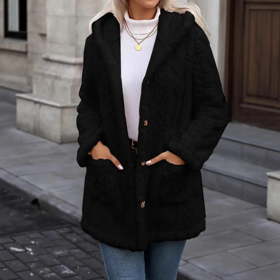 Damen Flauschige Kuscheljacke Sovae
