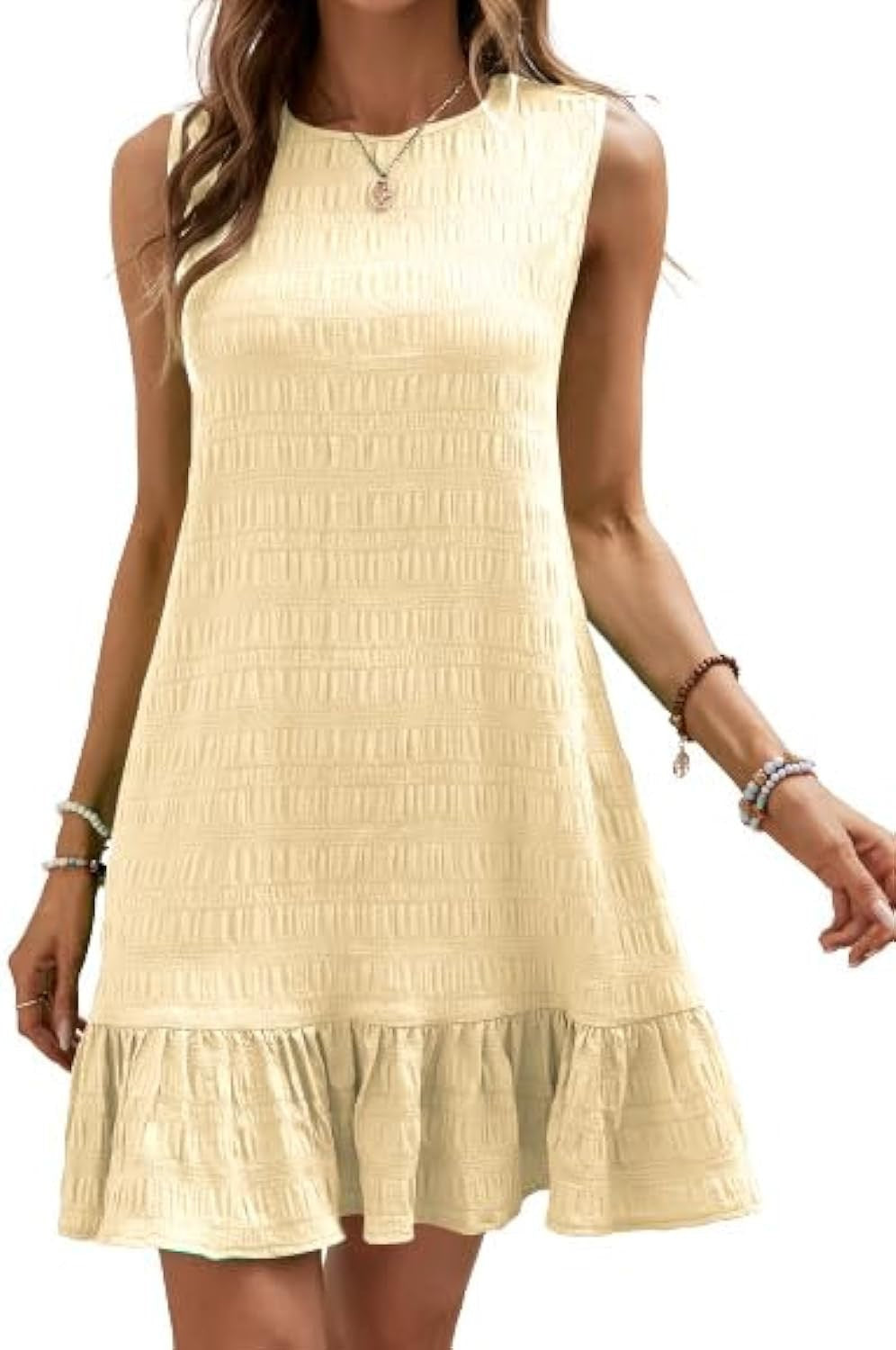 Damen Sommerkleid mit Rüschensaum Sovae