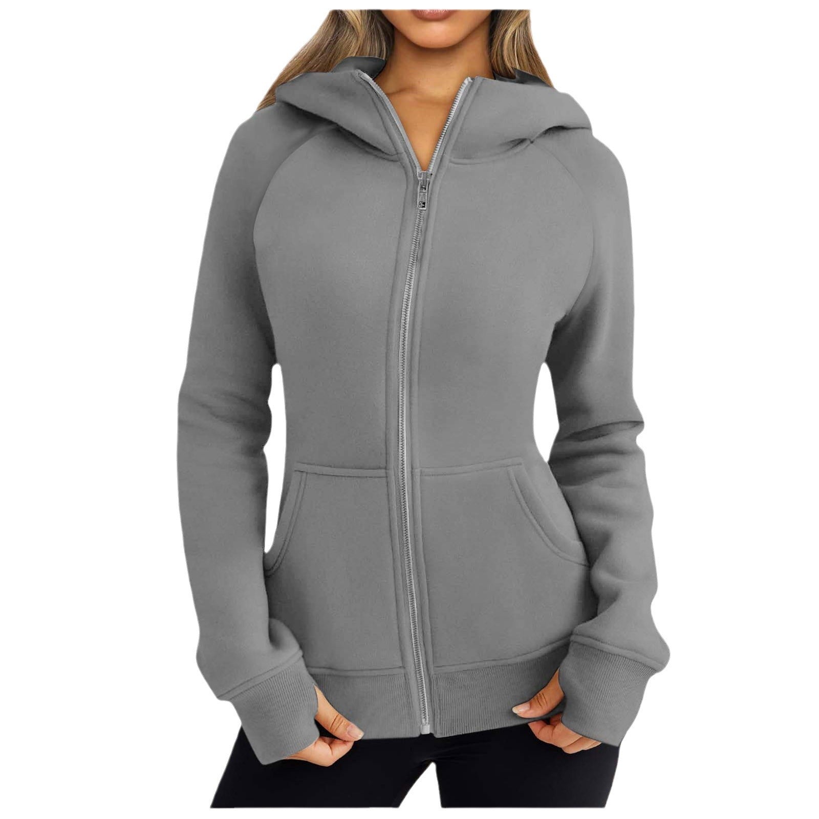 Damen gemütlicher und stilvoller Zip-Hoodie Sovae