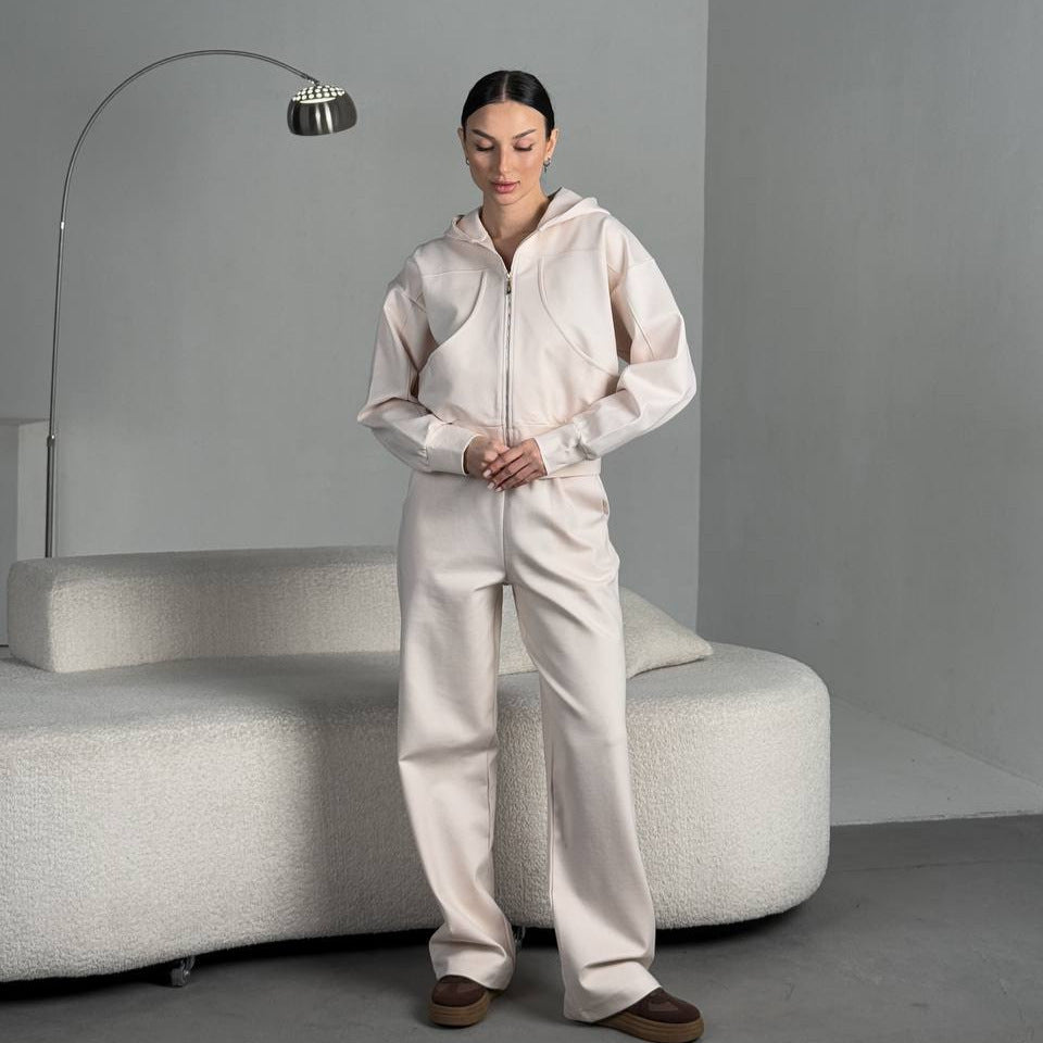 Damen Casual-Fleece-Jacke mit durchgehendem Reißverschluss Sovae