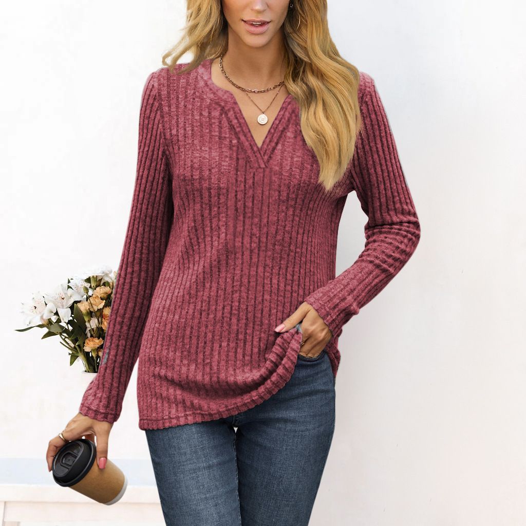 Damen gemütlicher Rippenpullover Sovae