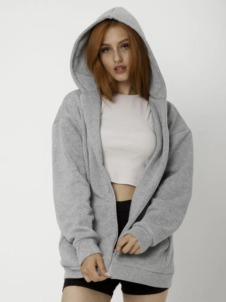 Damen oversized Kapuzenpullover mit weichem Innenfutter Sovae