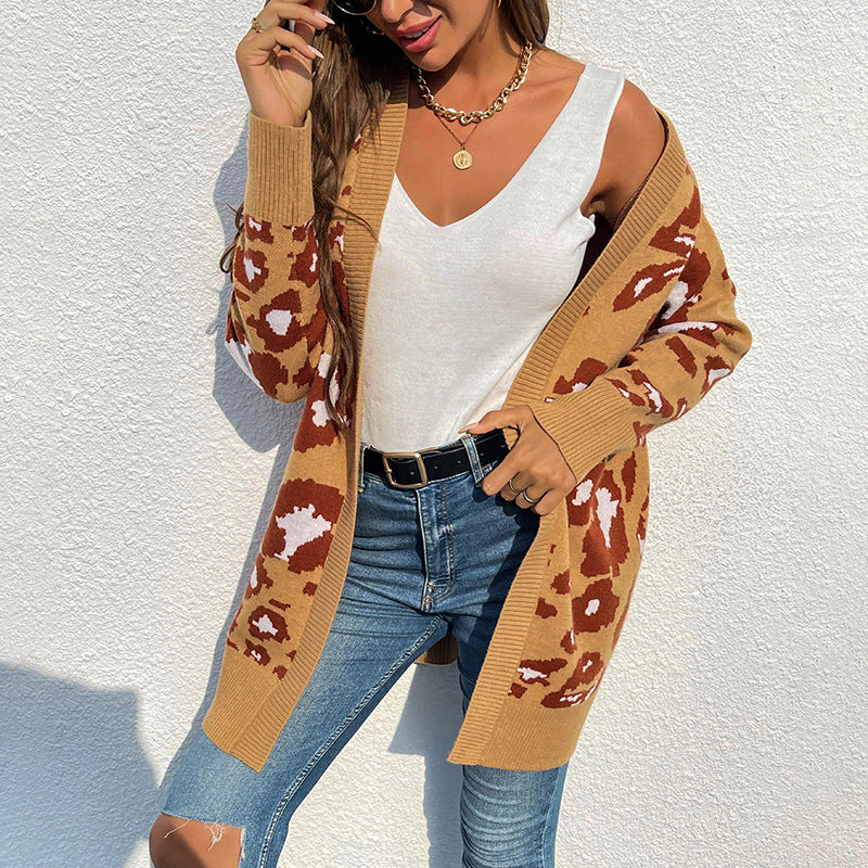 Damen modische Strickjacke mit kreativen Tiermotiven und lässigem Schnitt Sovae