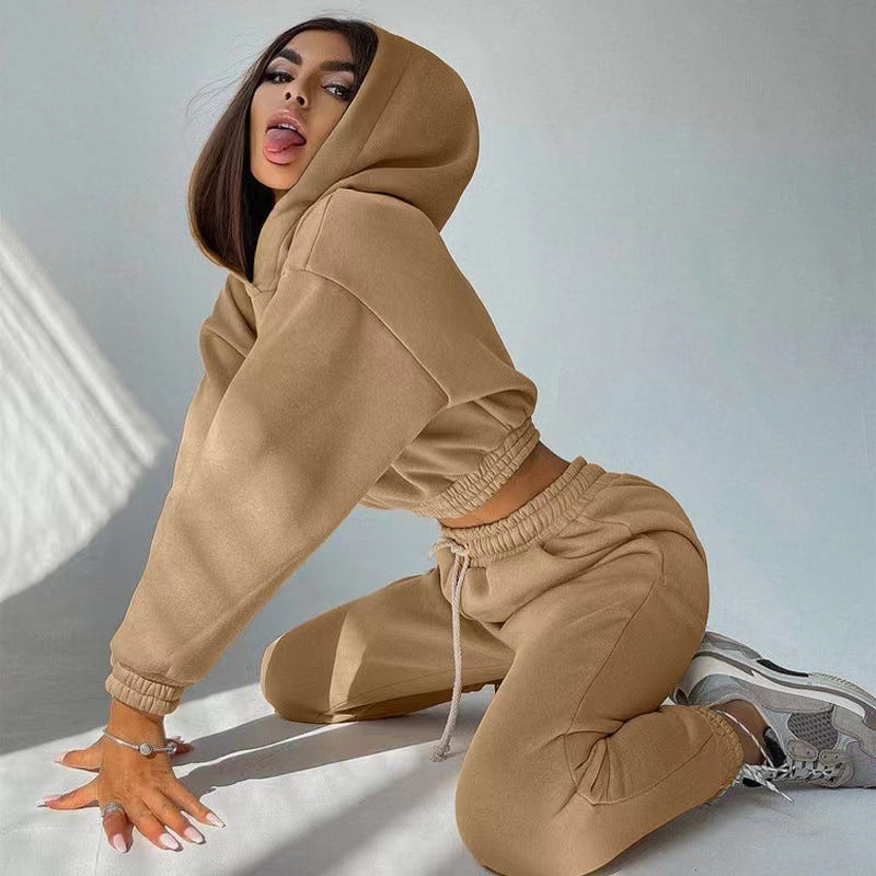 Damen sportliches und lässiges Hoodie-Set mit weitem Schnitt Sovae