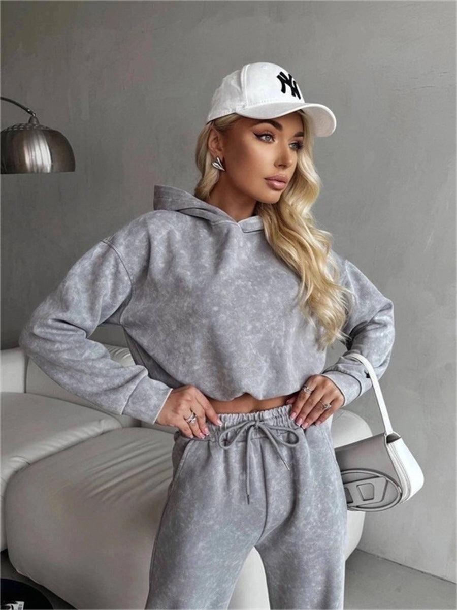 Damen modisches und lässiges Hoodie-Set mit lockerer Passform Sovae