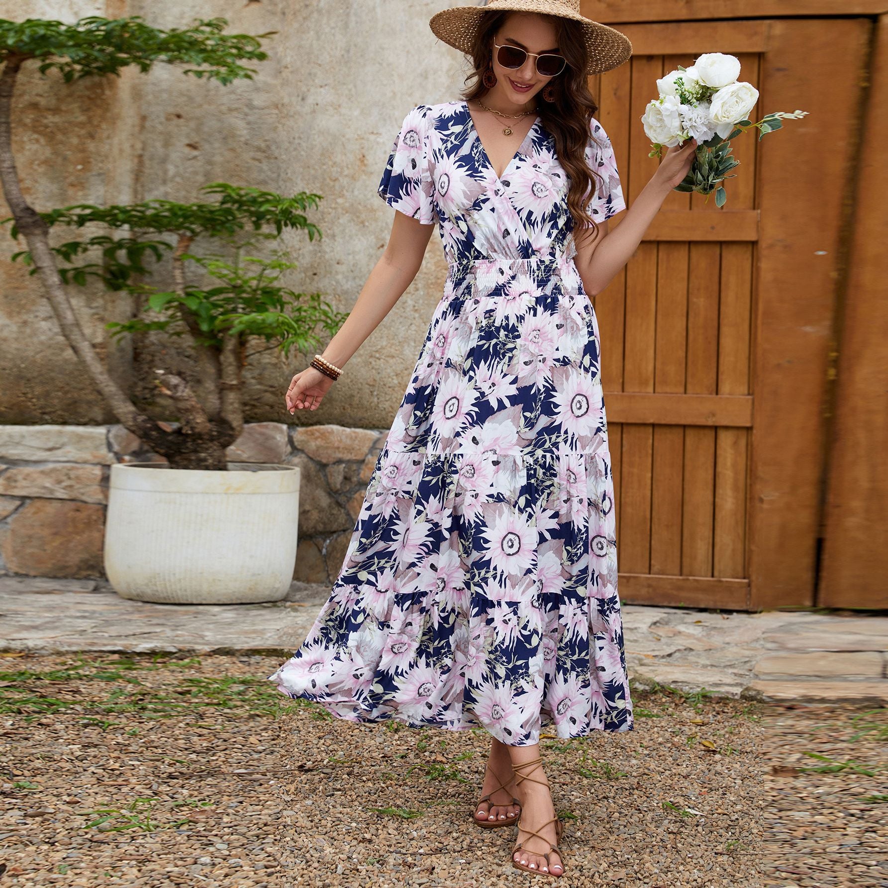 Damen Maxikleid Sovae