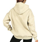 Damen Oversize Kapuzenpullover Sovae