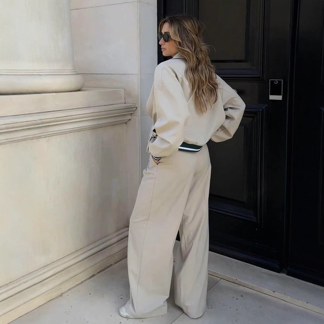 Damen Sportliche Jacke im modernen Oversized-Schnitt mit Stehkragen und Reißverschluss Sovae