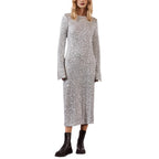 Damen Funkelndes Maxikleid mit langen Ärmeln und glitzerndem Obermaterial Sovae