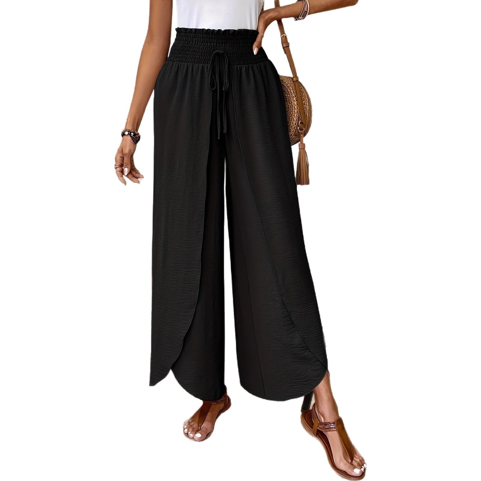 Damen Übergroße Plissierte Hose Sovae