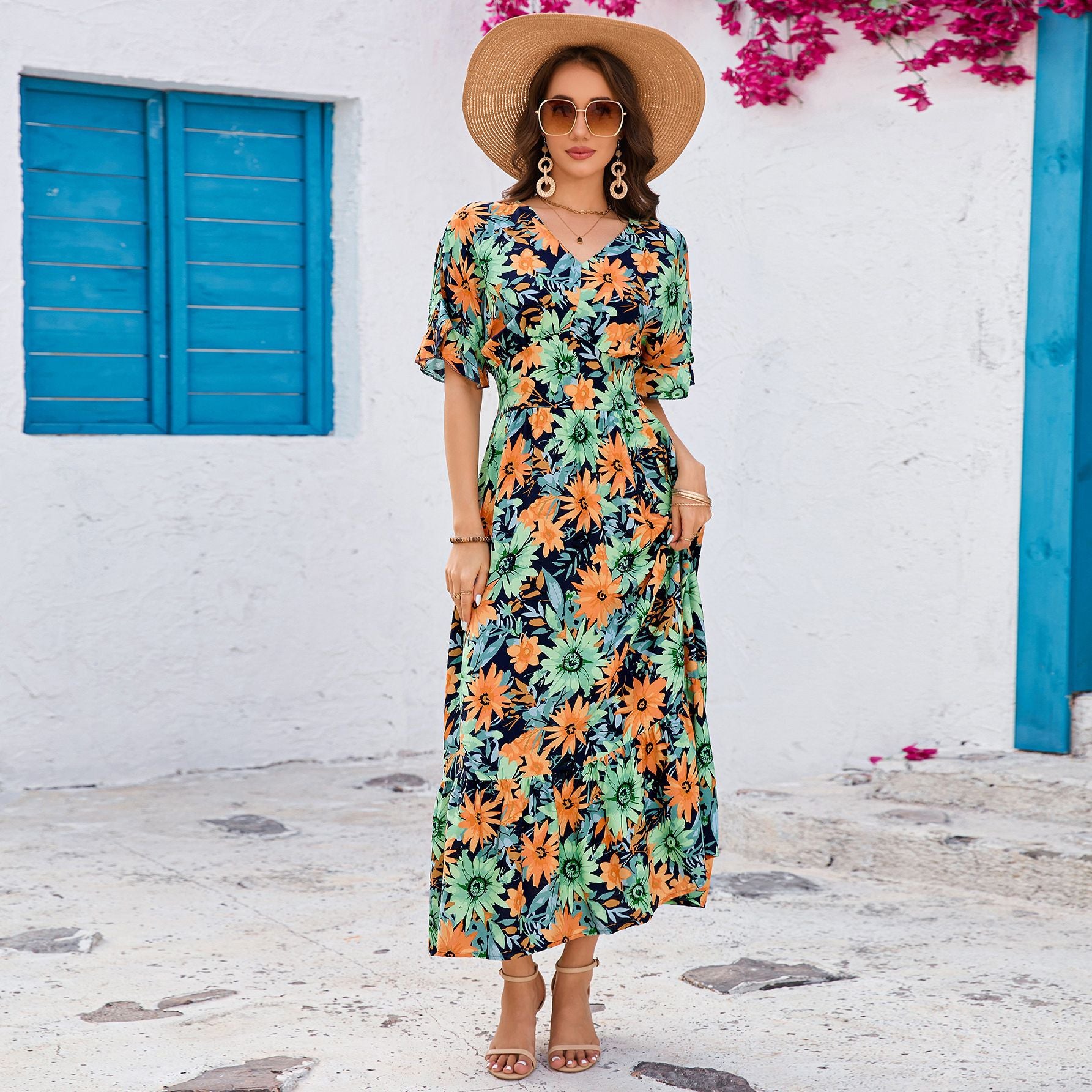 Damen Maxikleid Sovae