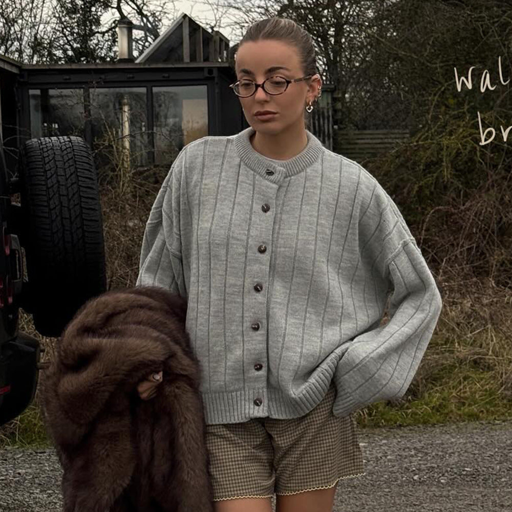 Damen lässige Strickjacke Sovae