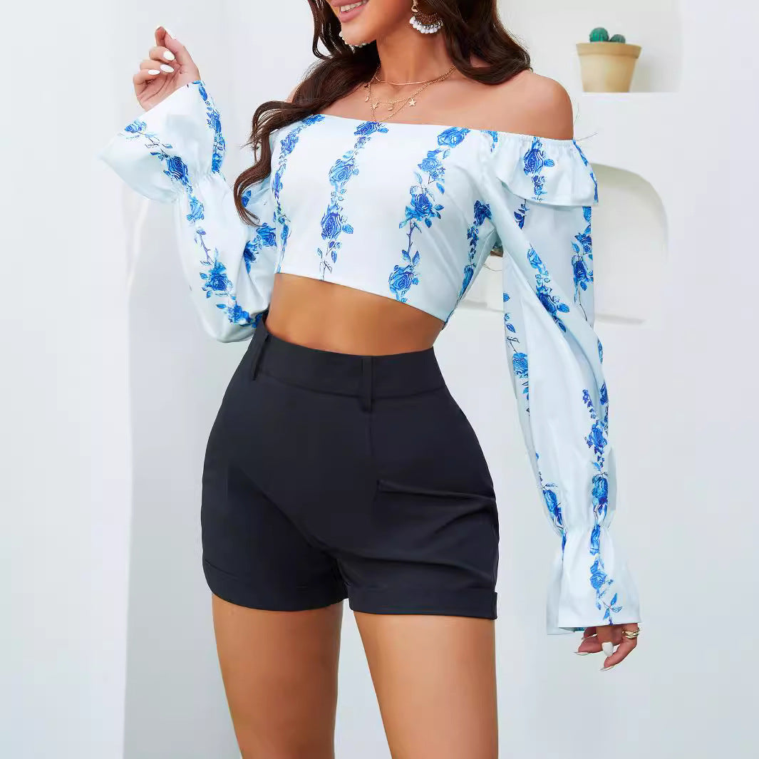 Damen Off-Shoulder Bluse Sovae