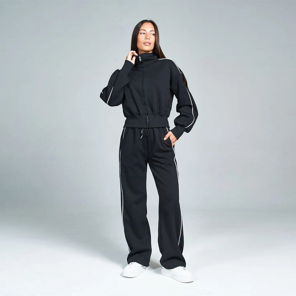 Damen Hochwertiger Sport-Loungewear-Anzug mit Stehkragen Sovae