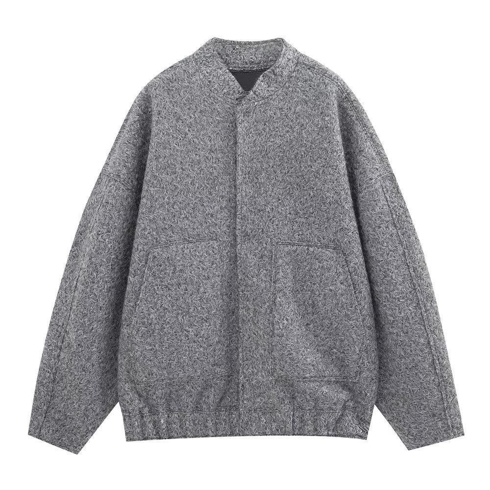 Damen lässige Fleecejacke mit geräumigen Taschen und elastischem Saum Sovae