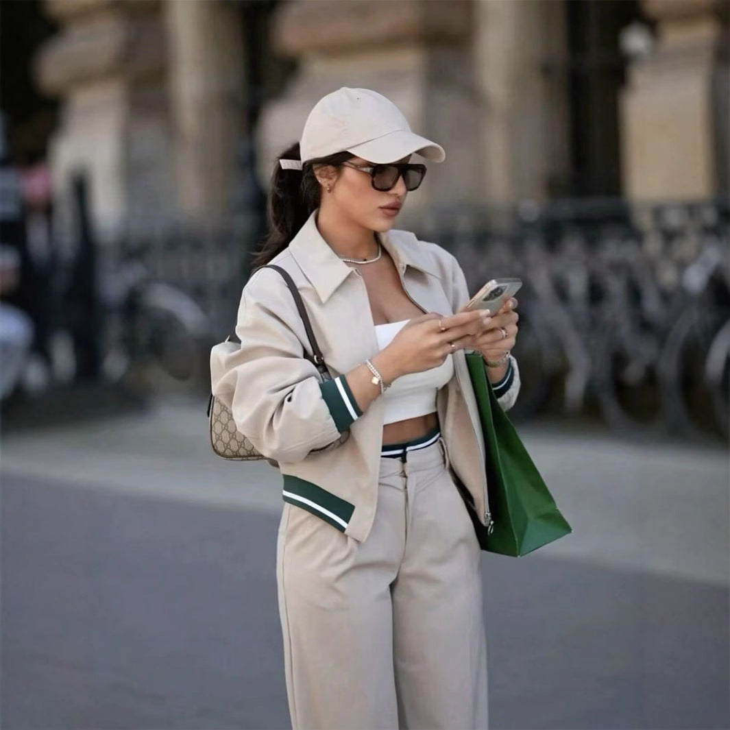 Damen Sportliche Jacke im modernen Oversized-Schnitt mit Stehkragen und Reißverschluss Sovae
