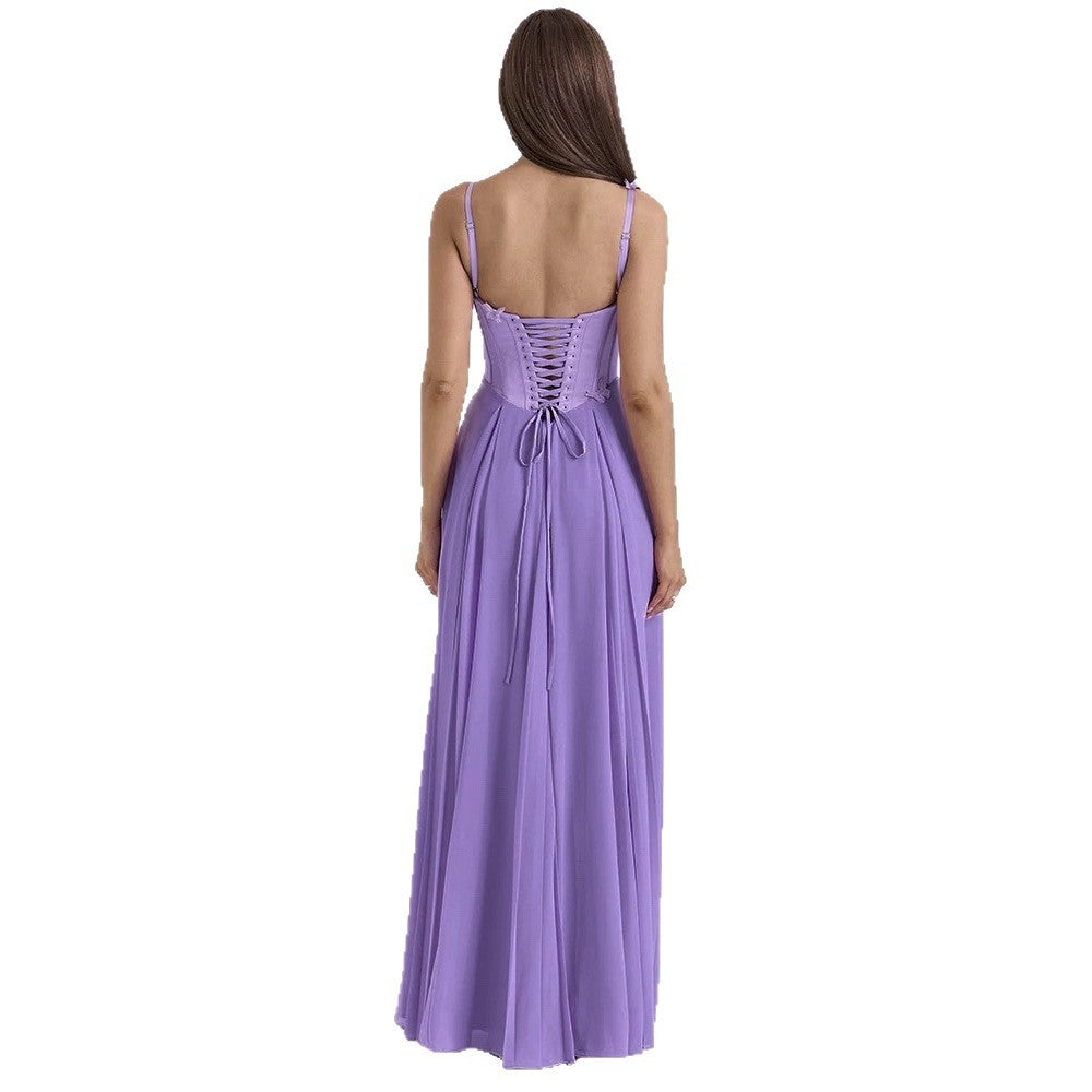 Damen Hochzeitskleid mit raffiniertem Korsett und fließendem Rock Sovae