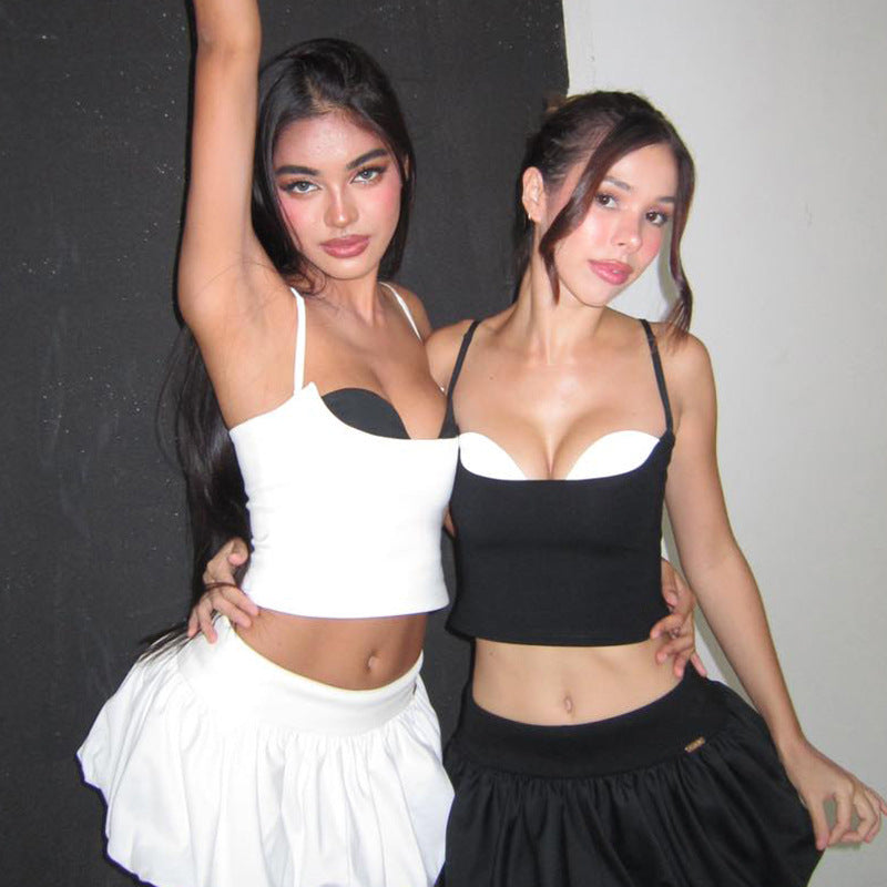 Damen cropped Top mit verstellbaren Trägern Sovae