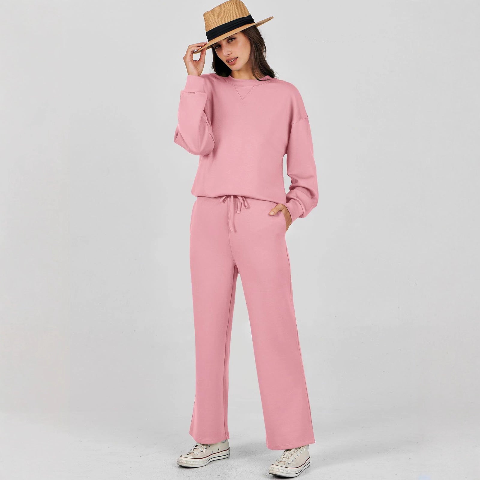Damen bequemer Sweatsuit mit weitem Schnitt Sovae
