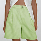 Damen Praktische lässige Shorts mit Streifen Sovae