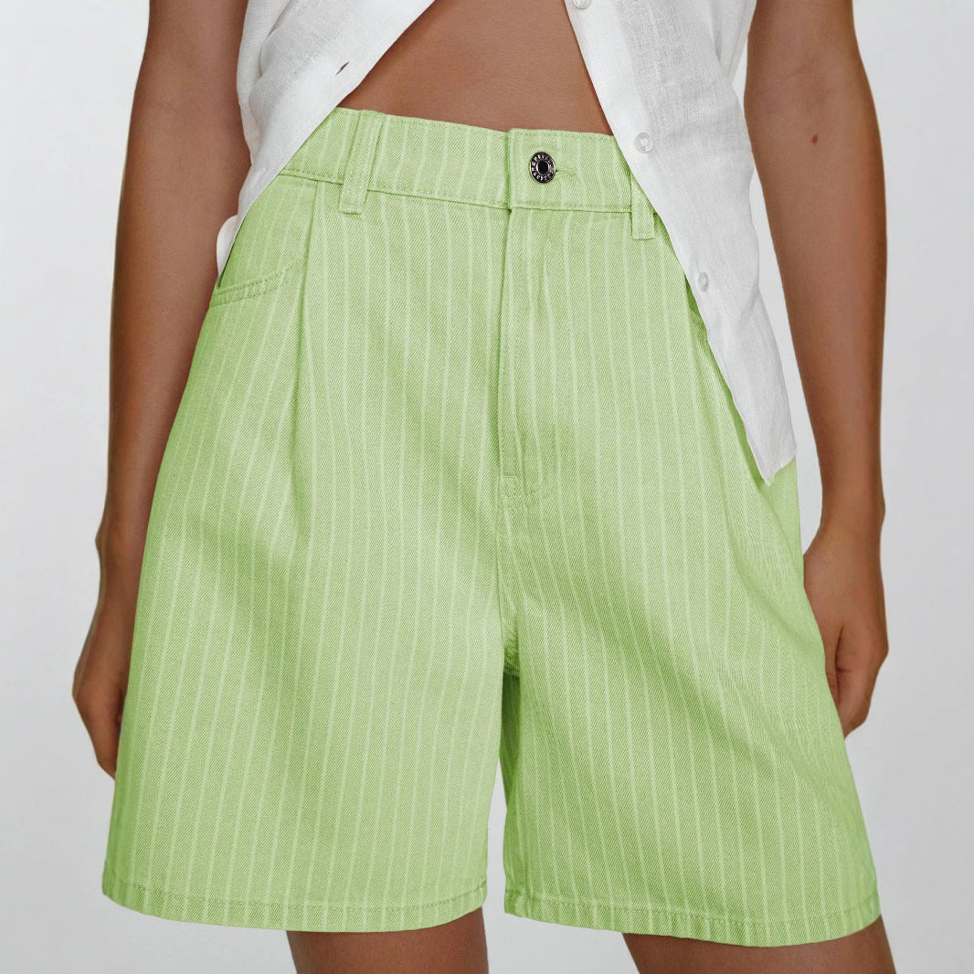 Damen Praktische lässige Shorts mit Streifen Sovae