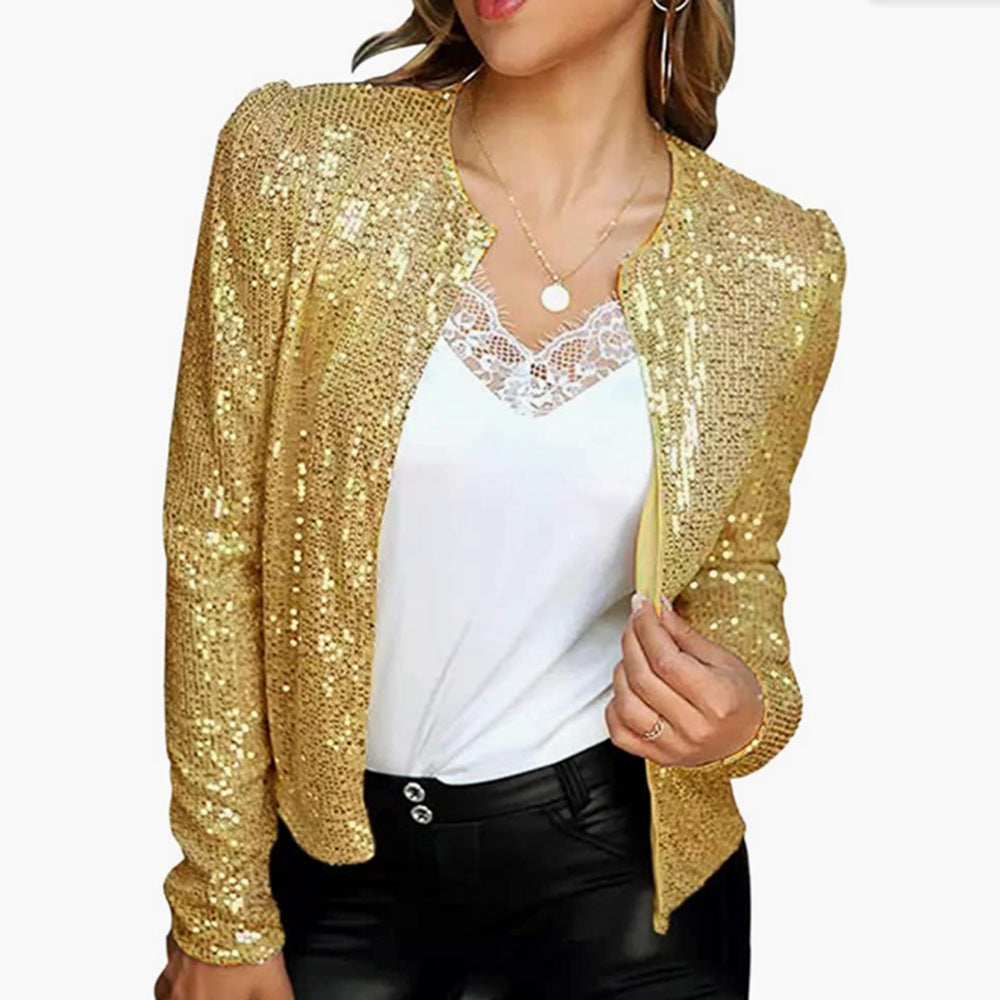 Damen glitzernde Strickjacke Sovae