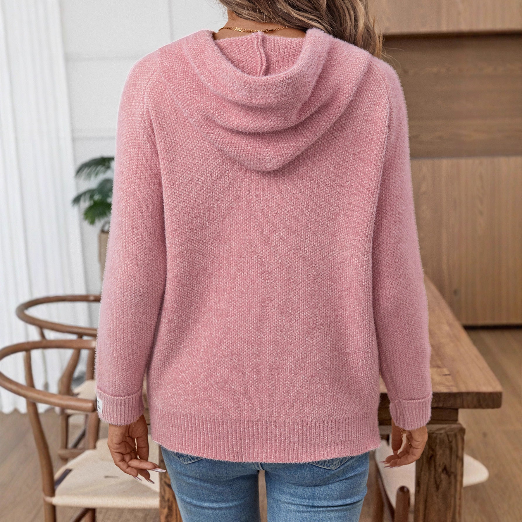 Damen Kapuzenpullover aus weichem Strick Sovae