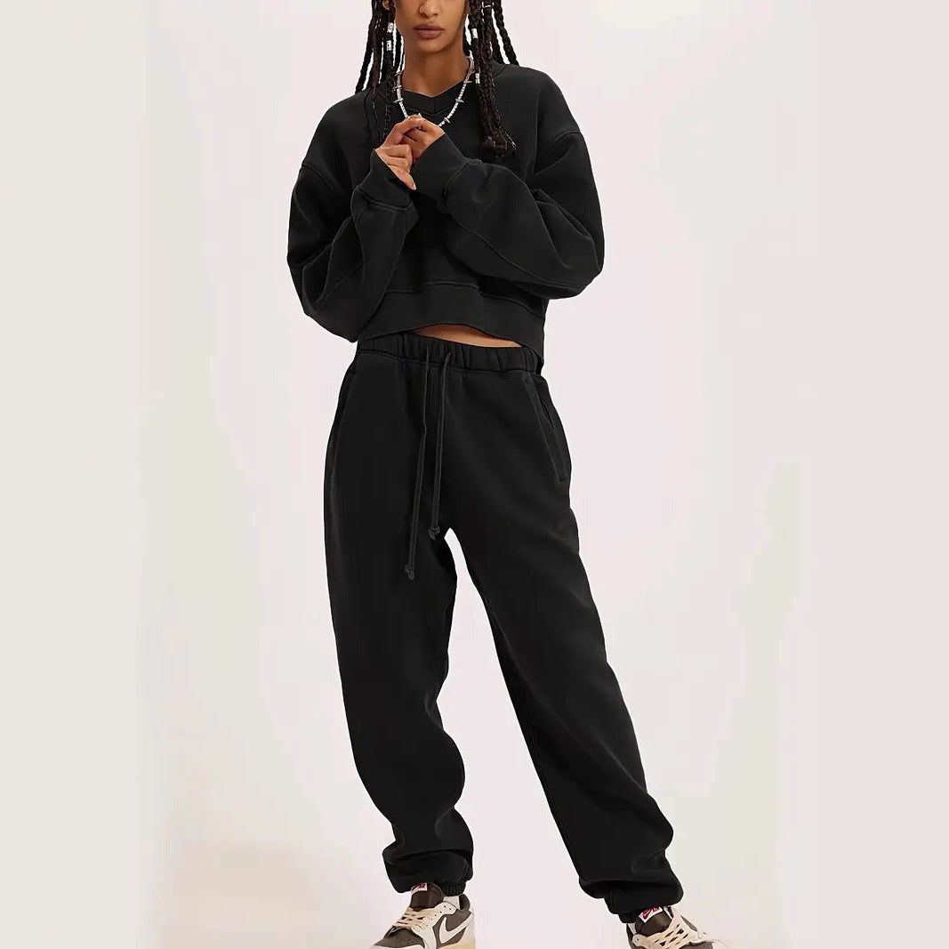 Damen lässiger Oversized Pullover mit elastischen Bündchen Sovae