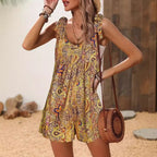 Damen Freizeitlicher Overall mit verspielten Rüschendetails Sovae