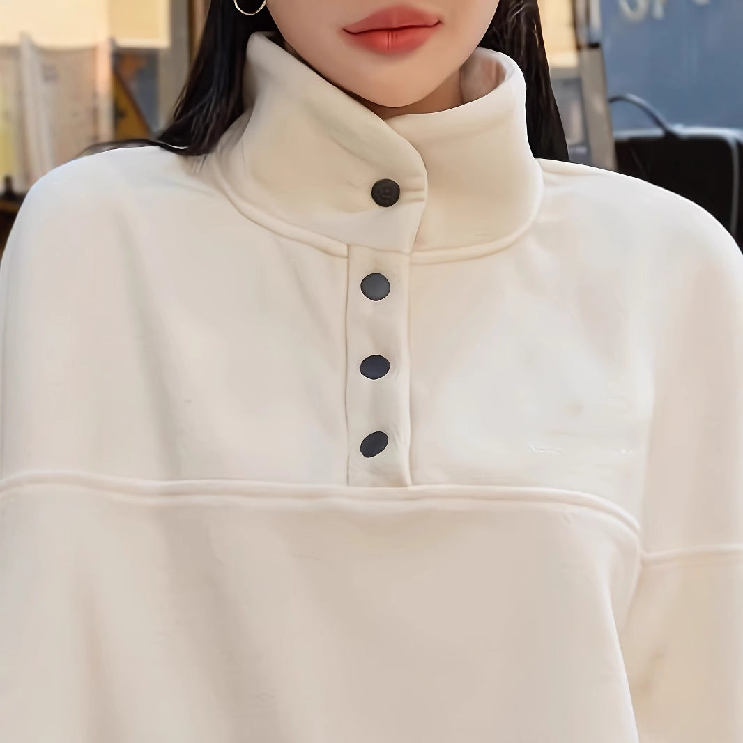 Damen kuscheliger Stehkragenpullover Sovae