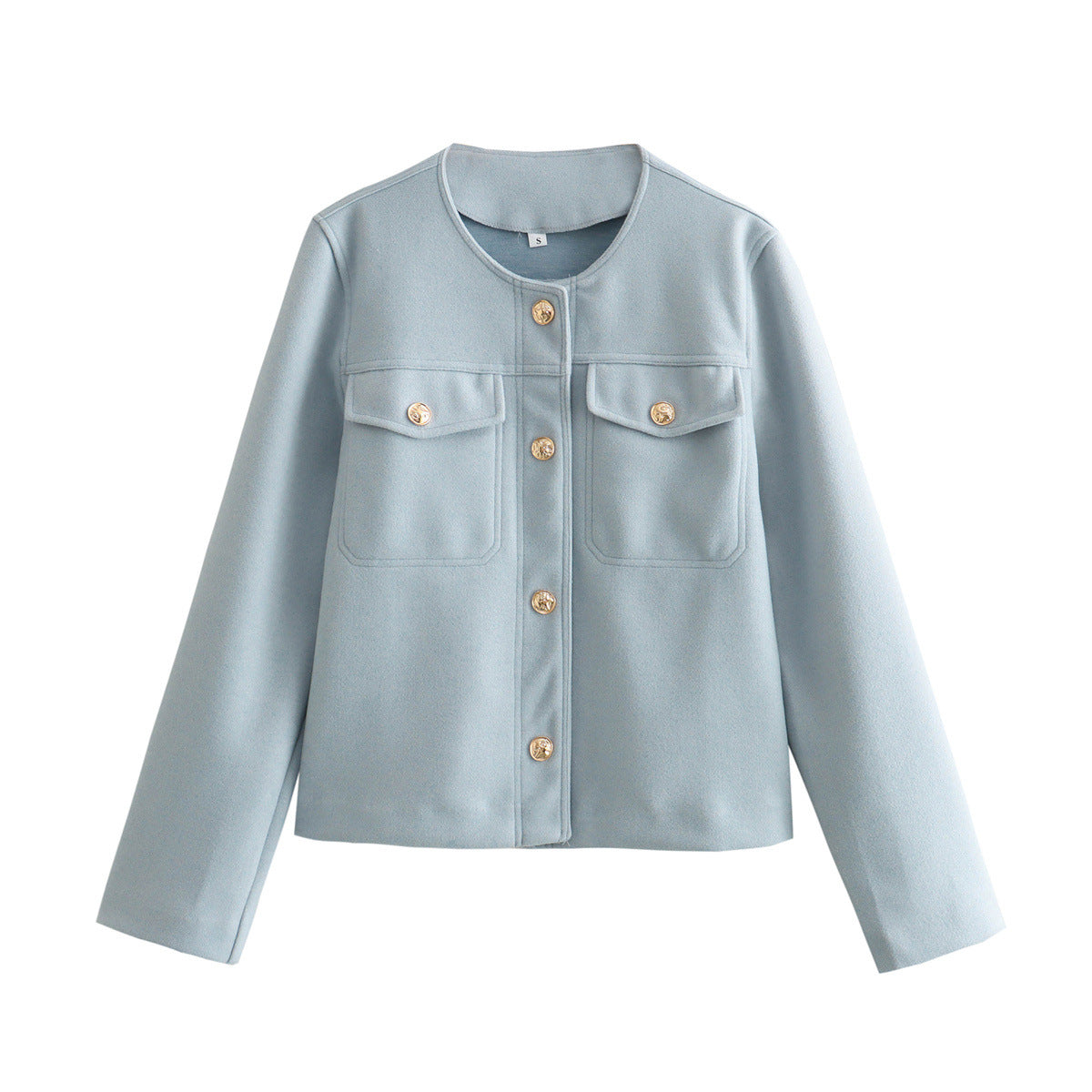 Damen elegante Bouclé-Jacke mit Knopfdetails und praktischen Taschen Sovae