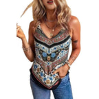 Damen Blusenoberteil mit floralem Muster Sovae