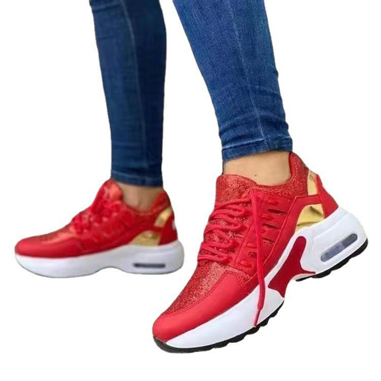 Damen Sportliche Lauf-Sneaker mit atmungsaktiver Mesh-Oberfläche und dämpfendem Sohlenprofil Sovae