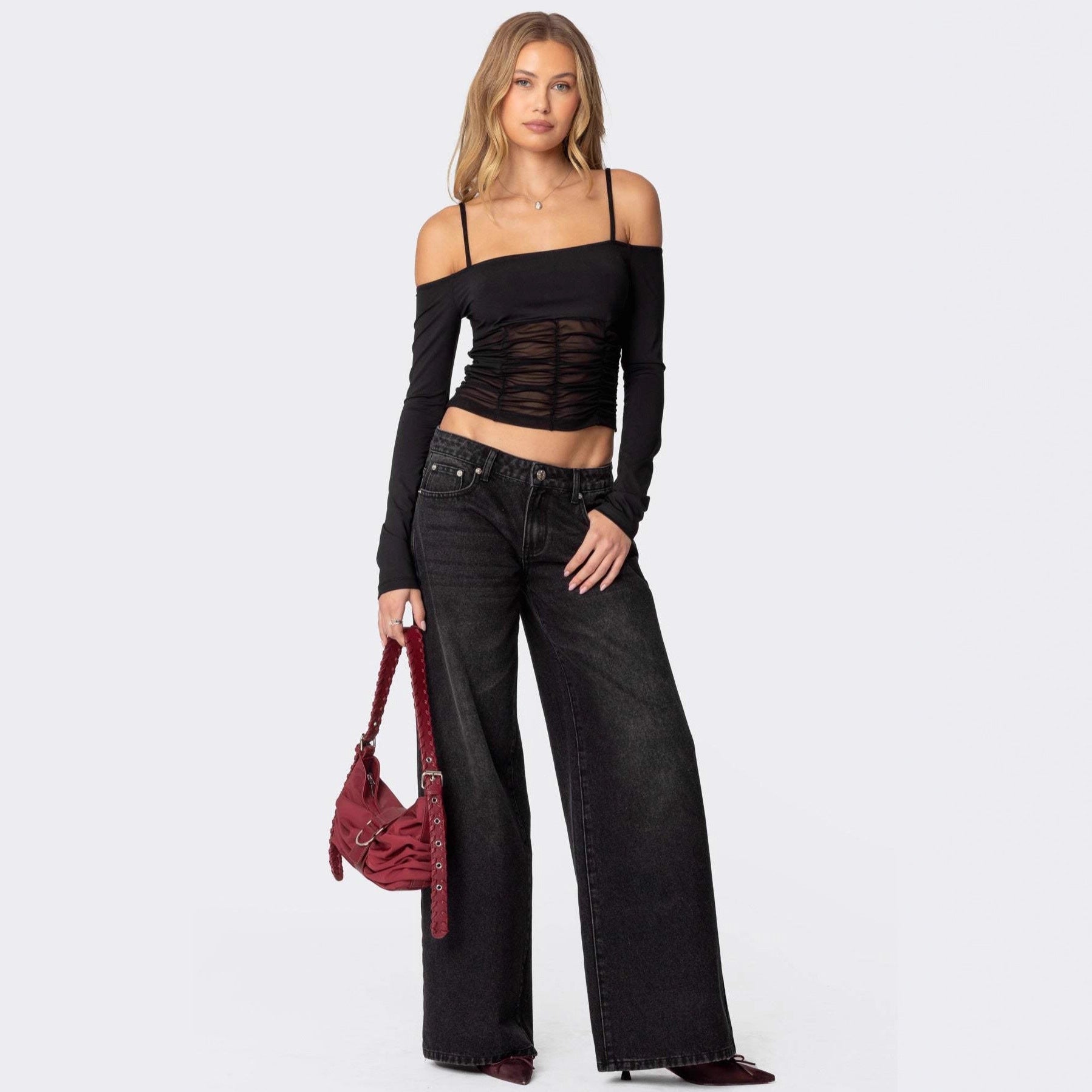 Damen Palazzo Jeans im elegant-modernen Stil Sovae