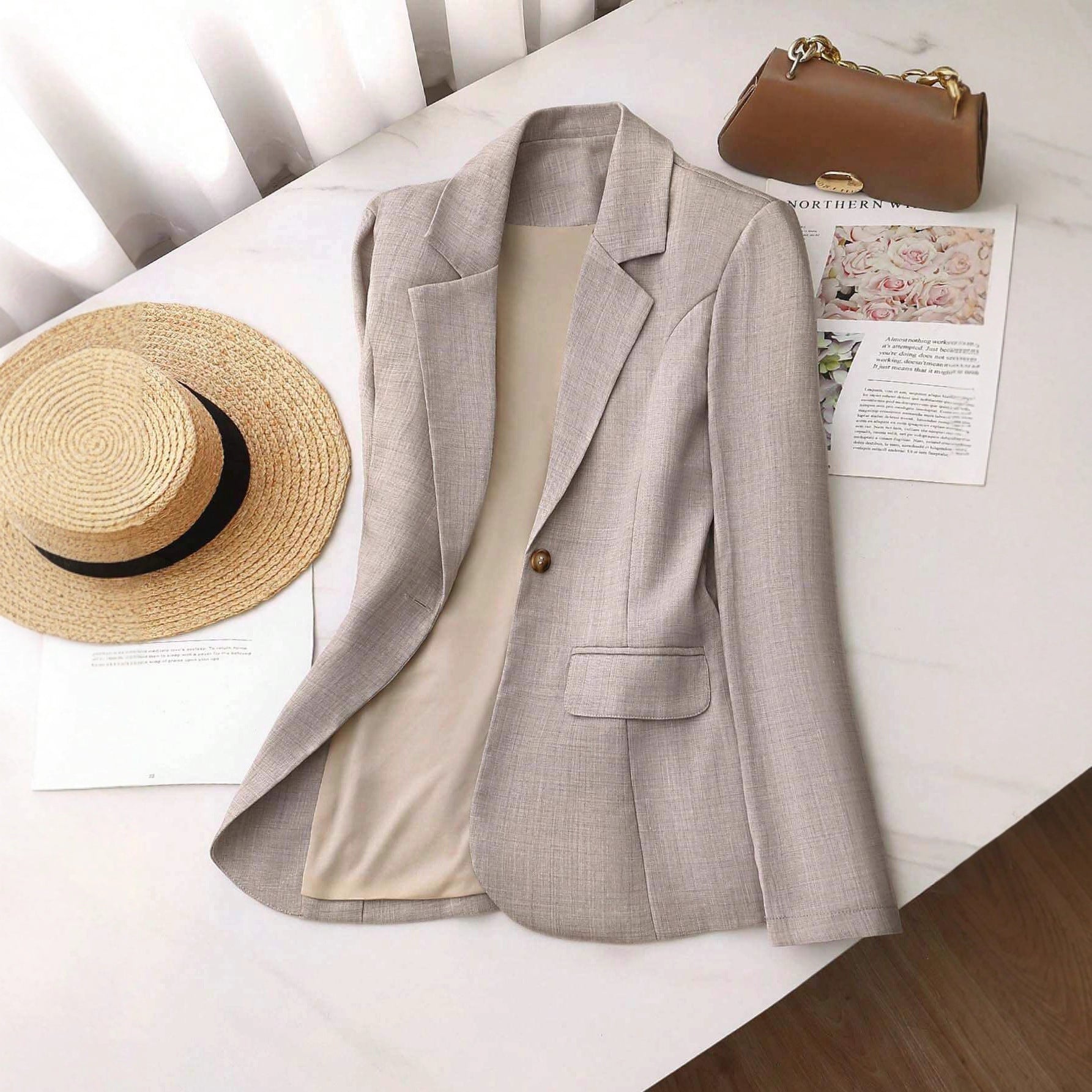 Damen Eleganter Blazer mit taillierter Passform Sovae