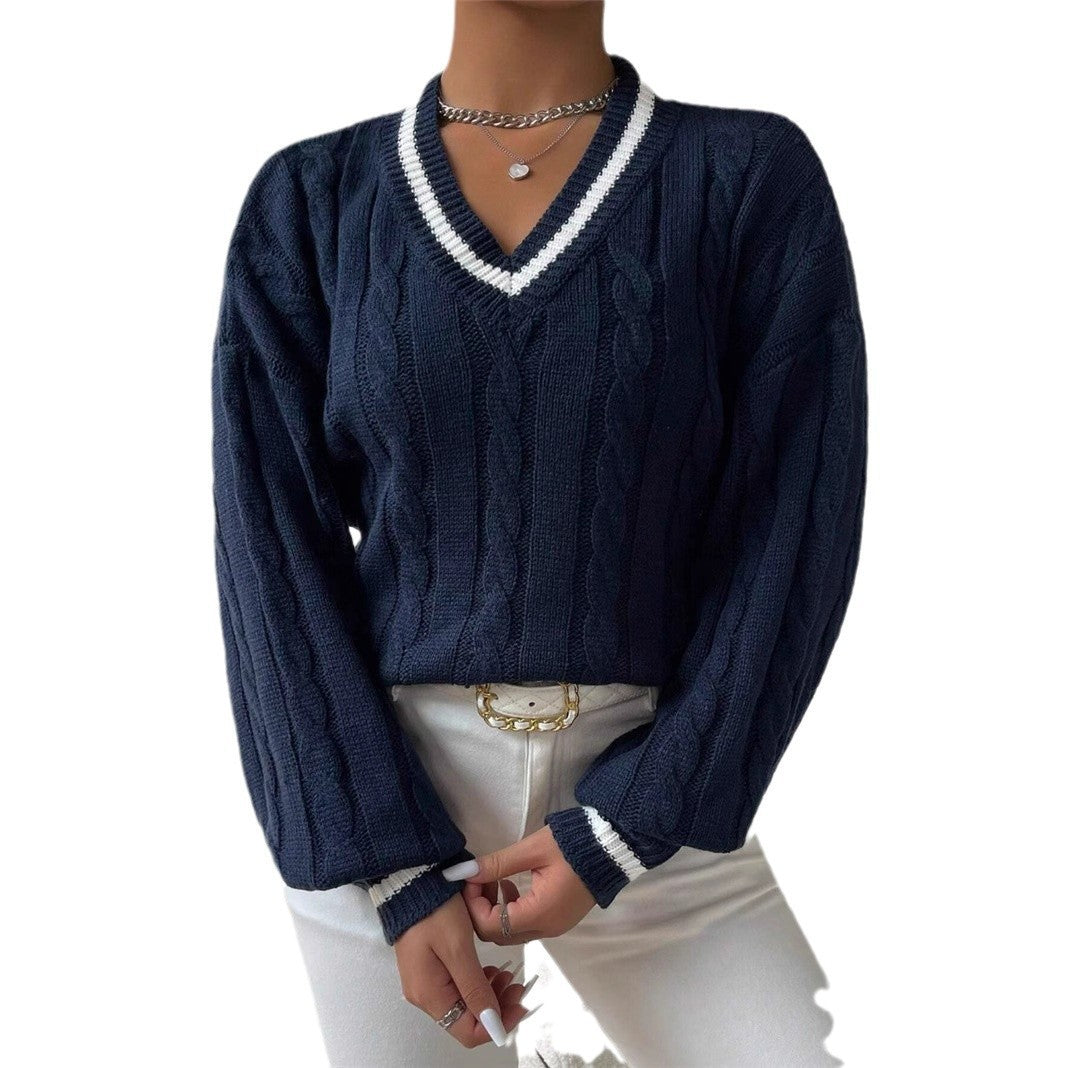 Damen Grobstrick Pullover Sovae