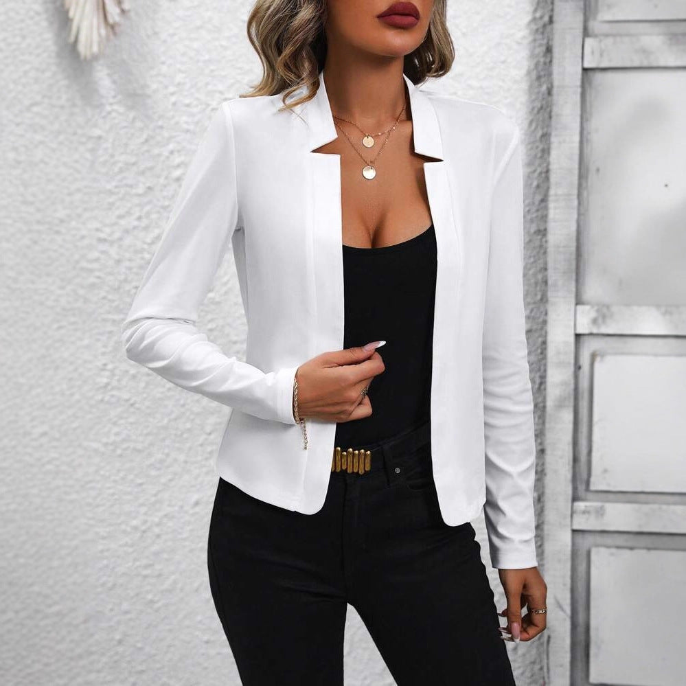 Damen elegante Blazerjacke mit modernem Revers Sovae