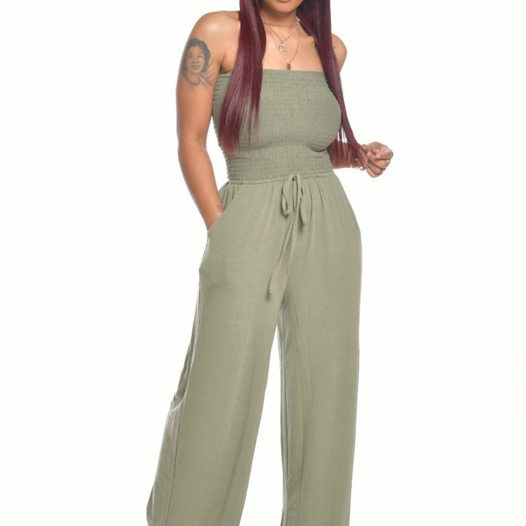 Damen stilvoller und bequemer Jumpsuit mit offener Schulter Sovae