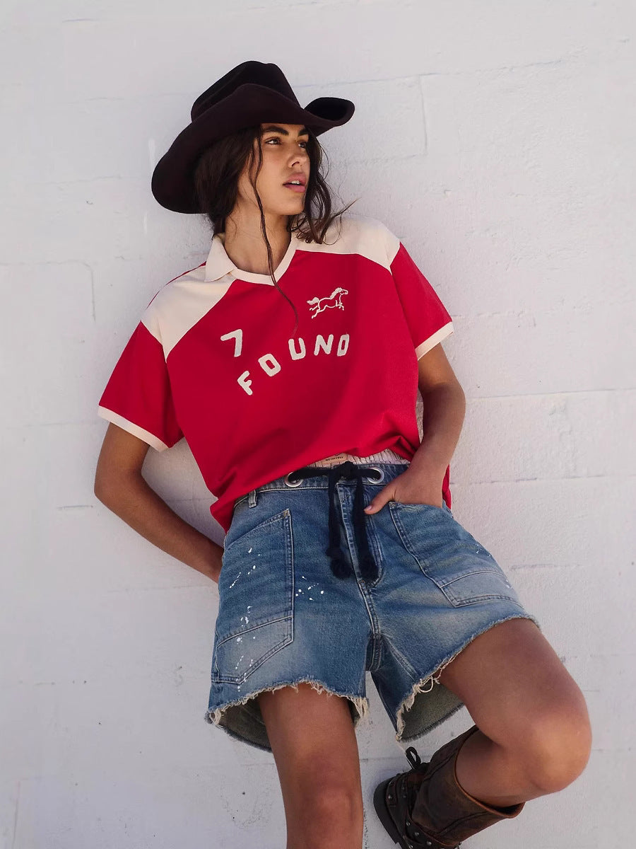 Damen lässige Relaxed-Fit Shorts mit praktischen Taschen Sovae