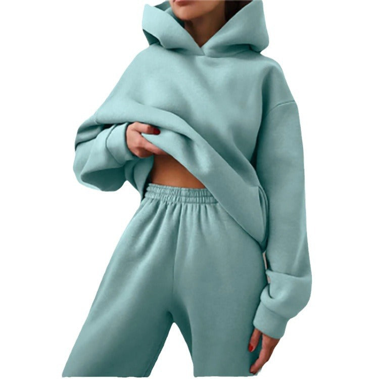 Damen gemütliches Hoodie- und Jogginghose-Set Sovae