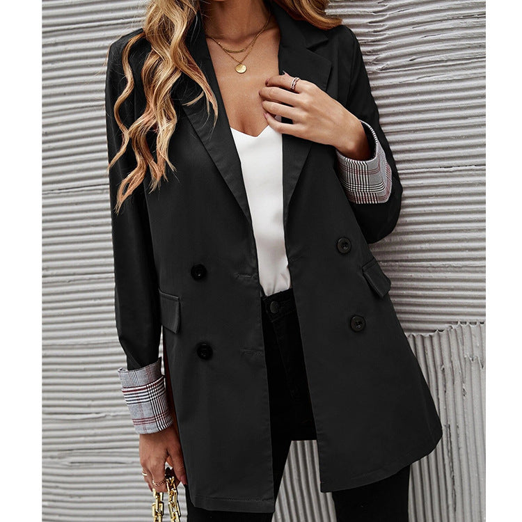 Damen Modischer Blazer mit doppelter Knopfleiste und eleganten Details Sovae