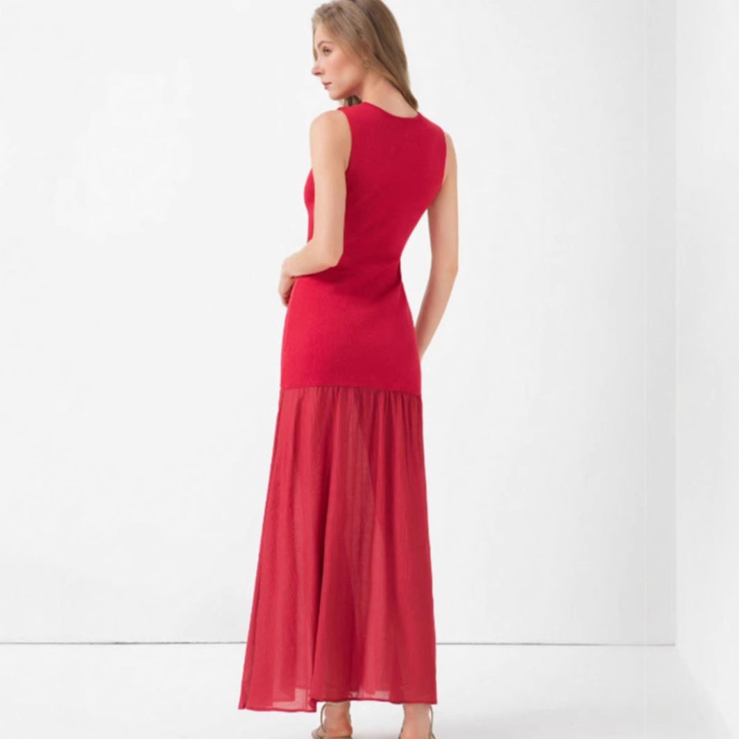 Damen Plissiertes Maxikleid mit eleganter Silhouette und hochwertiger Verarbeitung Sovae