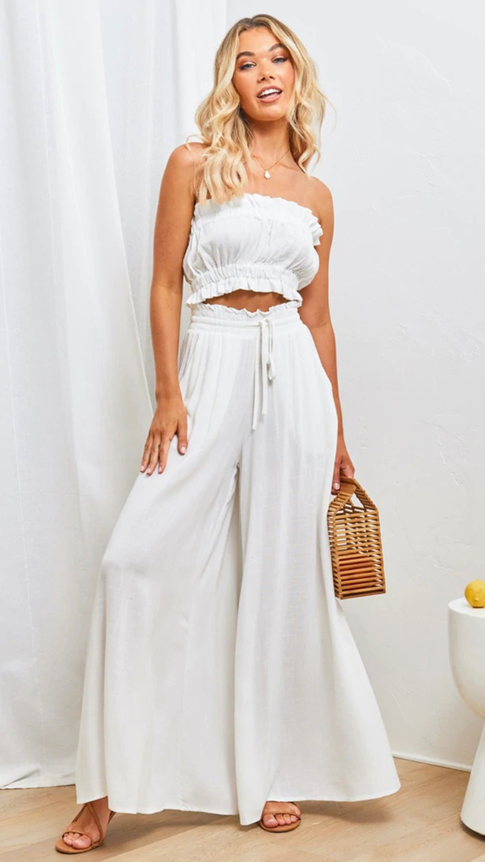 Damen Sommerliche Weit geschnittene Hose Sovae