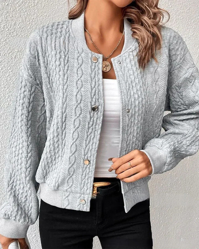 Damen modische Strickjacke mit Knopfleiste Sovae