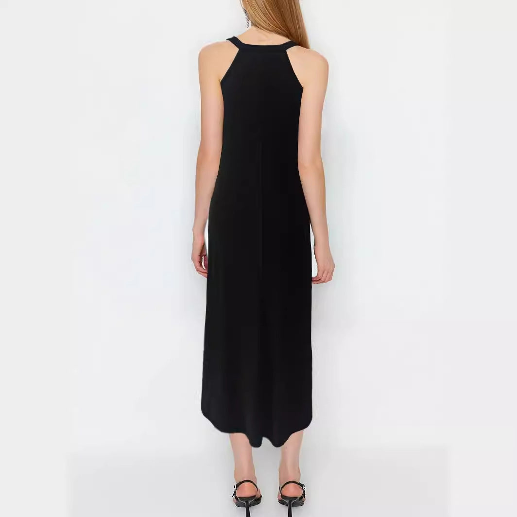 Damen lässiges Maxikleid mit hoher Taille Sovae
