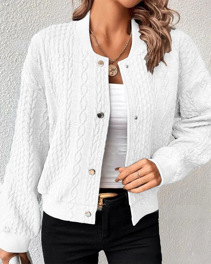 Damen modische Strickjacke mit Knopfleiste Sovae