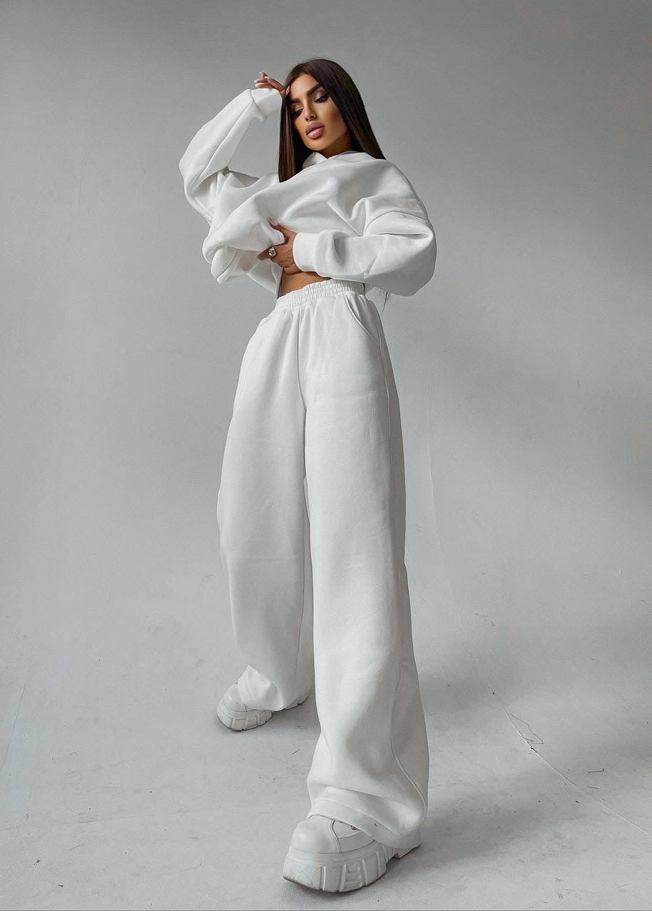 Damen lässiges und modisches Sweatpants-Set mit oversized Kapuzenpullover Sovae