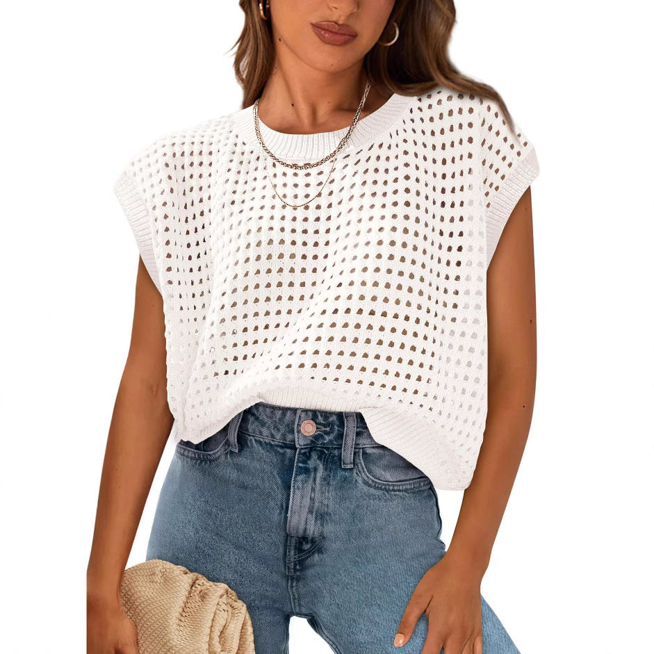 Damen luftiger Strickpullover Sovae