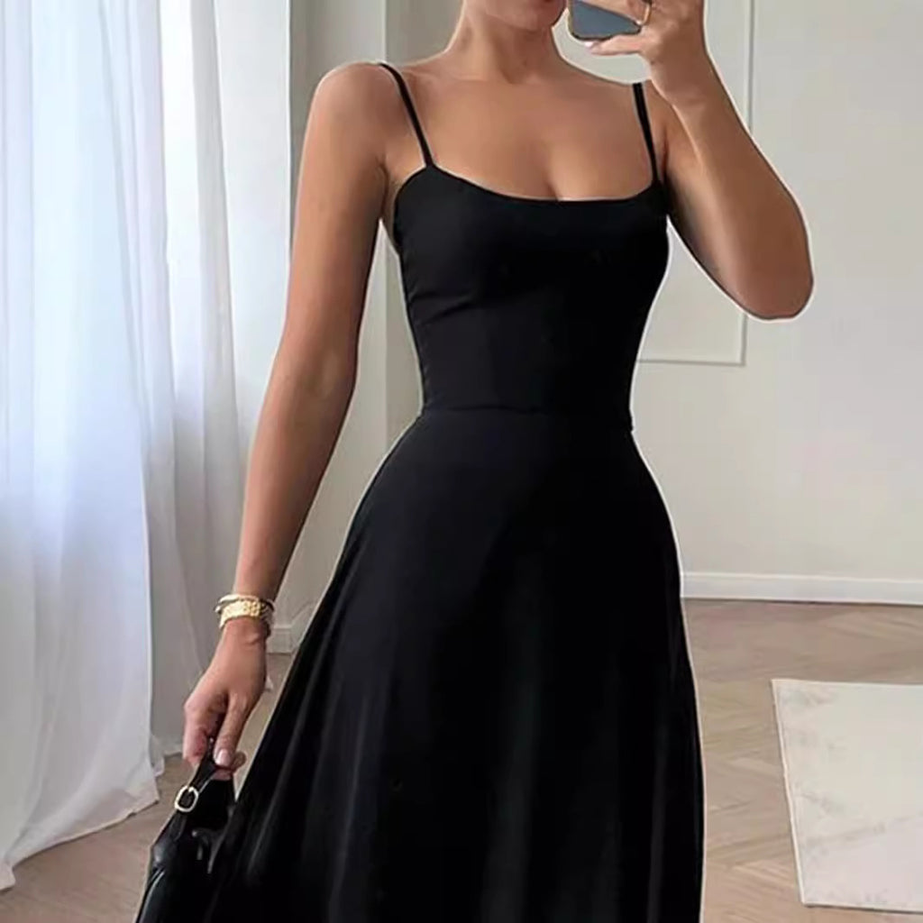 Damen Elegantes Maxikleid mit voluminösem Rüschensaum Sovae