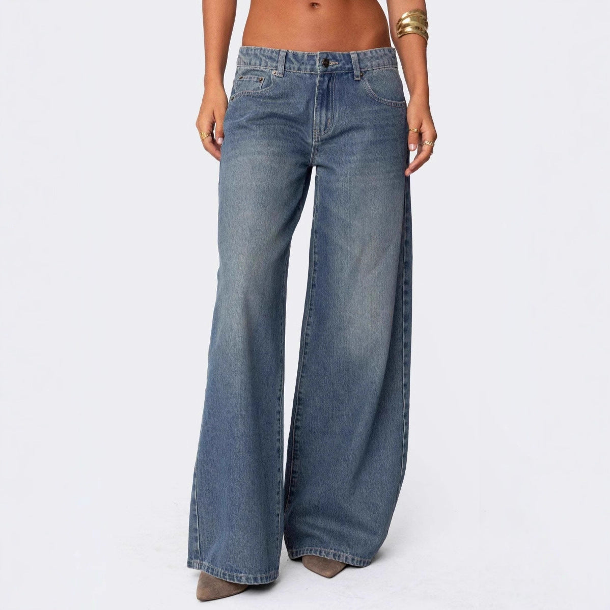 Damen Palazzo Jeans im elegant-modernen Stil Sovae